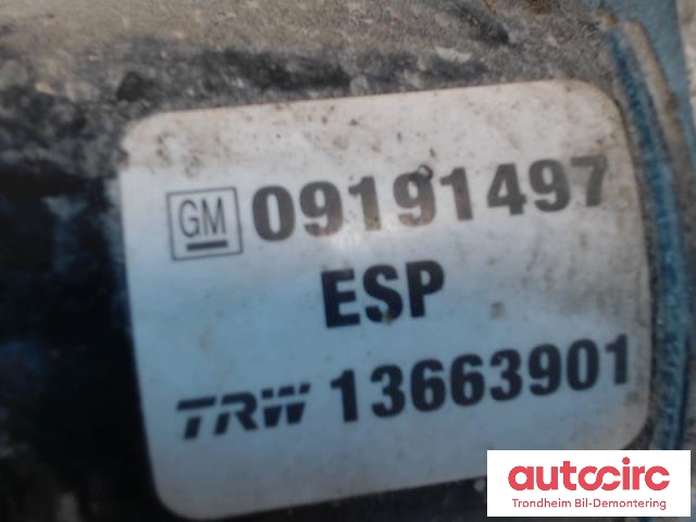 ABS sentral til Opel Vectra C 2002-2005 (Type I)  (TRW|13663901|93170625|93170626)