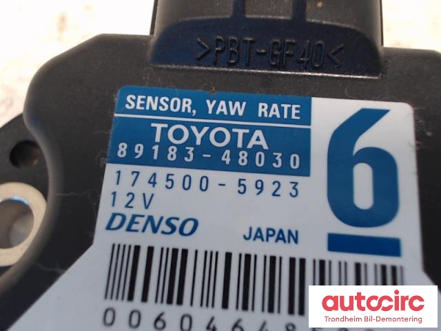 Sensor akselerasjonssensor/ESP DUO til Toyota iQ 2009-2014  (DENSO|8918348030|89183-48030|174500-5923)