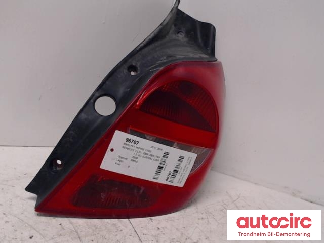 Baklykt høyre ytre til Renault Clio 2006-2009 (Type III, Fase 1)  (..|8200459960|)