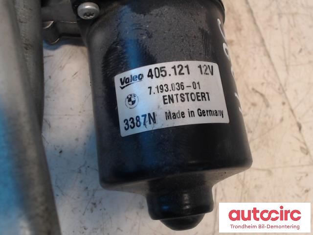 Viskermotor frontrute komplett m/overføring til BMW 1-Serie 2004-2011 (E81/E82/E87/E88) (E81/E82/E87/E88) (VALEO|405121|719303601|61617192963)
