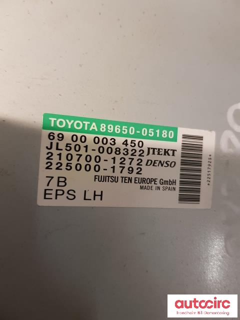 Styreenhet servo til Toyota Avensis 2015-2019 (Type III, Fase 2)  (FUJITSU TEN EUROPE|8965005180|6900003450|225000-1791)