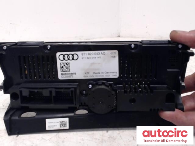 Varmeapparat betjening til Audi A4, Allroad 2009-2016 (Type I) (B8) (B8) (..|8T1820043AQ|8T1820043AK|)