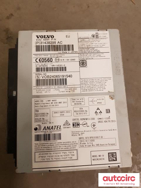 Bilstereo til Volvo V40 2012-2019  (ANATEL|36050657|31438298 AC|)