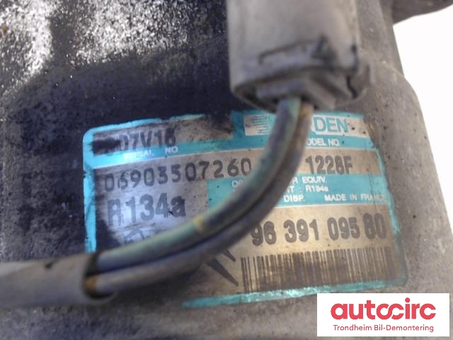 Aircondition kompressor til Peugeot 807 2003-2009  (SANDEN|9639109580|1228F|6453JN)