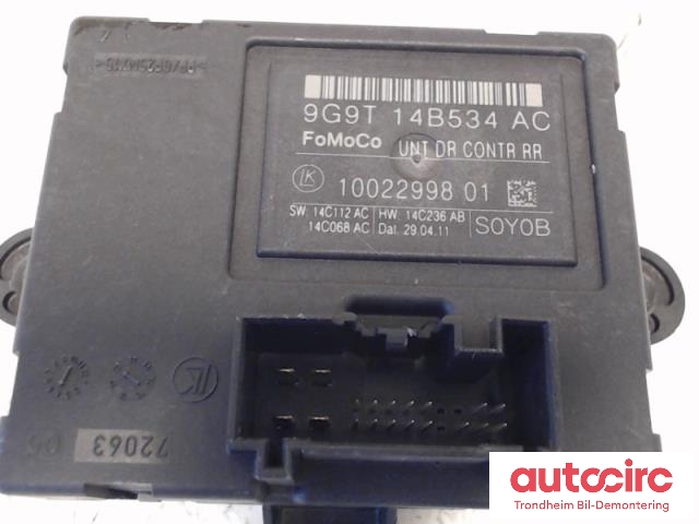 Styreenhet dør høyre bak til Ford Mondeo 2011-2014 (Type IV, Fase 2) (9G9T-14B534-AC|)