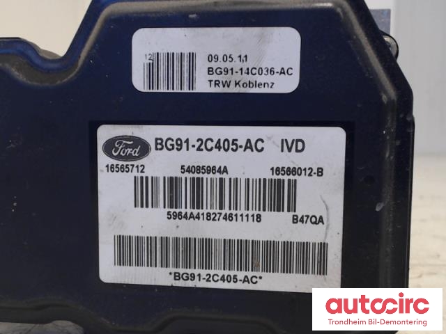 ABS sentral til Ford Mondeo 2011-2014 (Type IV, Fase 2) (..|BG91-2C405-AC|1857637|BG91-2C405-ME)