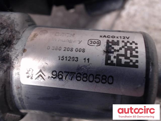 Viskermotor bakrute til Peugeot 308 2013-2021 (Type II)  (BOSCH|9677680580|0390208008|9819523180)