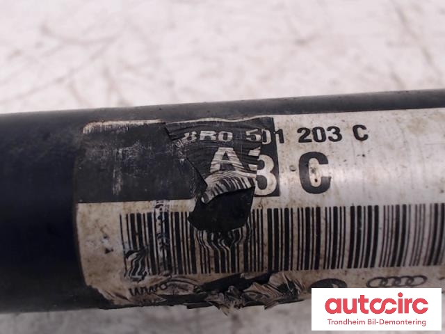 Drivaksel høyre bak, diesel/automat til Audi Q5 2008-2012 (Type I, Fase 1)  (..|8R0501203C|8R0501203CX|)