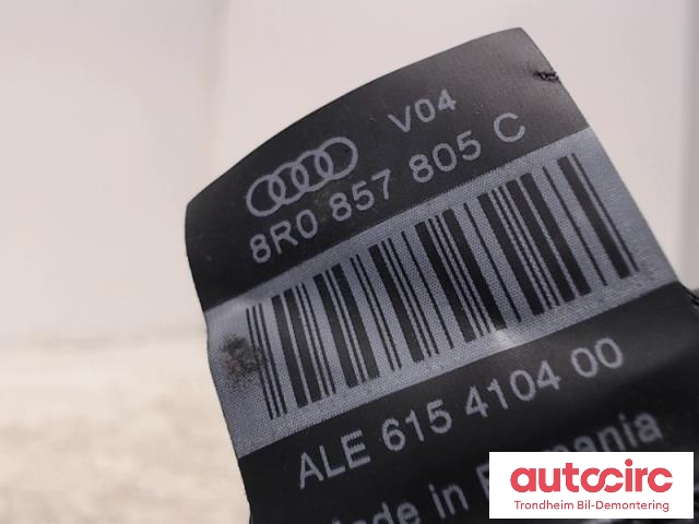 Sikkerhetsbelte bak høyre til Audi Q5 2008-2012 (Type I, Fase 1)  (..|8R0857805C|610307000|)