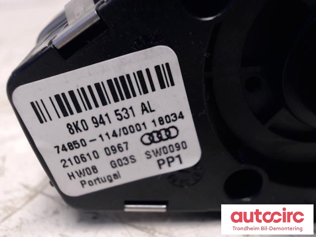 Bryter lys til Audi Q5 2008-2012 (Type I, Fase 1)  (...|8K0941531AL|8K0941531AS|74850-114)