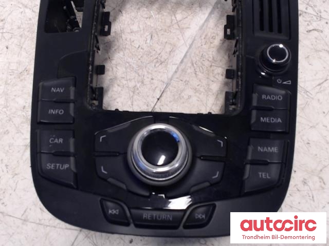 Bilstereo betjeningspanel til Audi Q5, 2008-2012 (Type I, Fase 1)  (PREH|8T0919609)