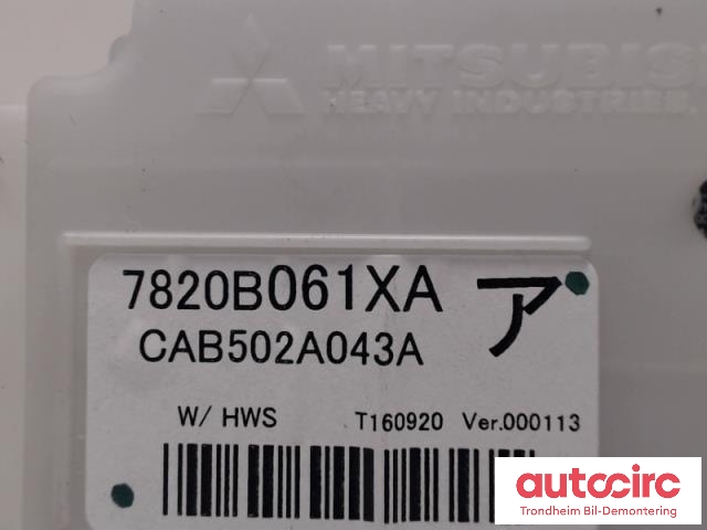 Varmeapparat betjening til Mitsubishi Outlander 2015-->> (Type III, Fase 2)  (7820B061XA|CAB502A043A|)