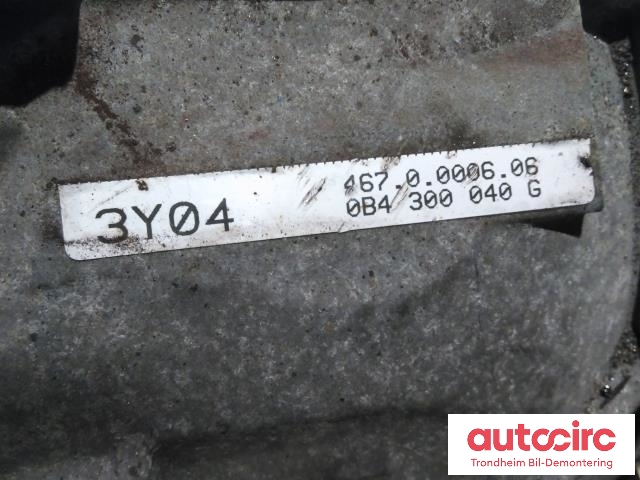 Girkasse 4WD komplett til Audi A5 2007-2016 (Type I)  (KMU|0B4300040G|0B4300027B|0B4300027BX)