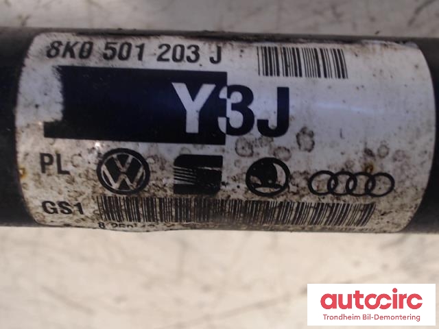 Drivaksel venstre bak, bensin/automat til Audi A4, Allroad 2009-2016 (Type I) (B8) (B8) (..|8K0501203J|8K0501203JX|)