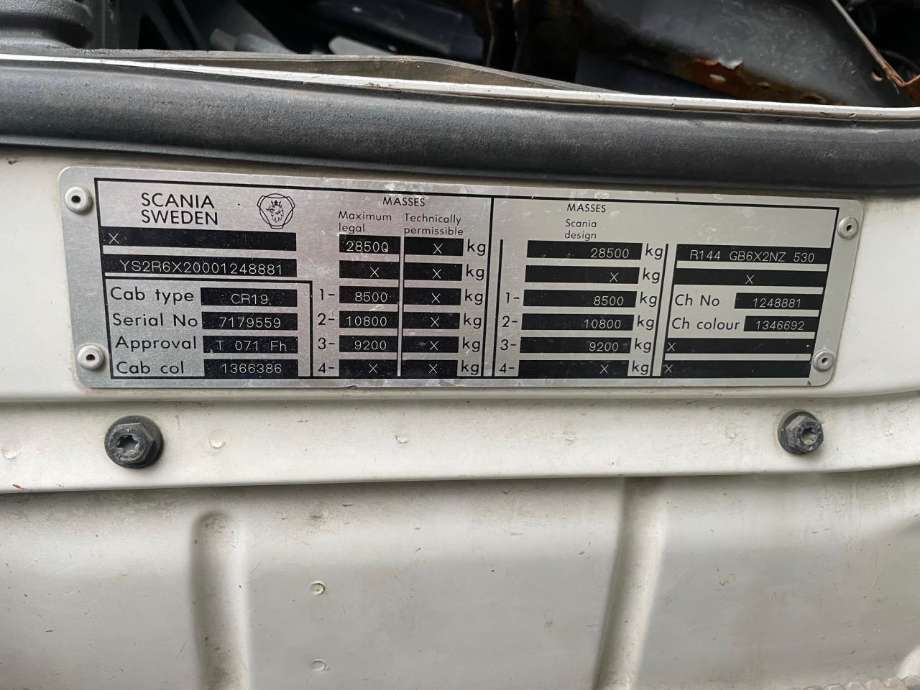 Lastebil Scania 4-Serie R 1995-2003 , Motorkode: DSC14 13 L04, Girkassekode: GRS900R