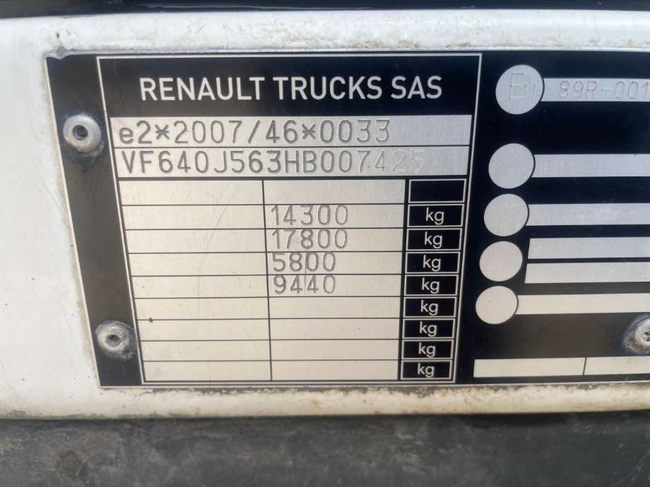 Lastebil Renault D-Serie 2014-->> delebil , Motorkode: D5K240, Girkassekode: 