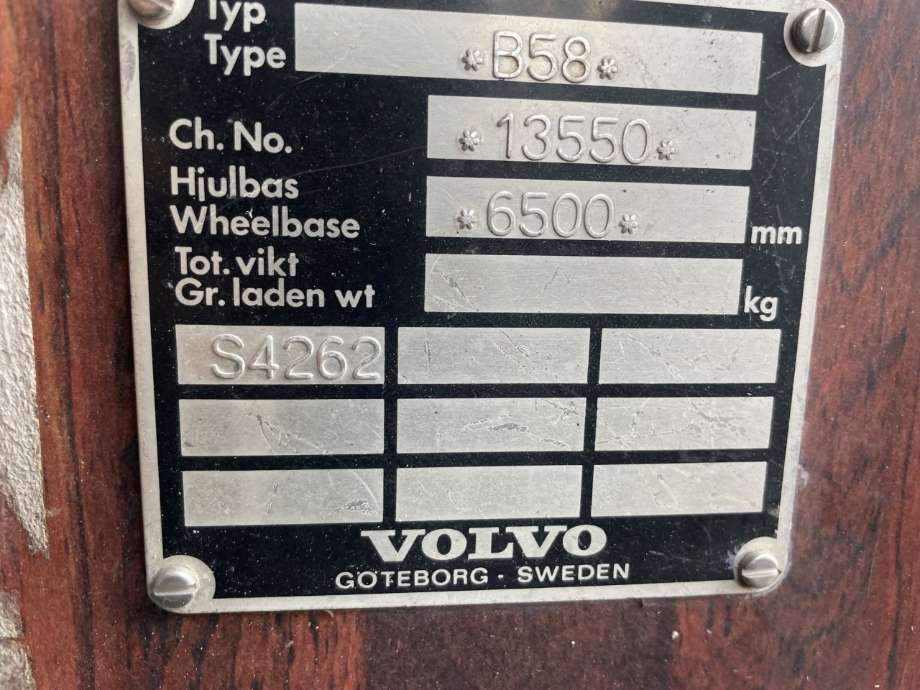 Buss Volvo B58 1965-1982 delebil , Motorkode: , Girkassekode: 