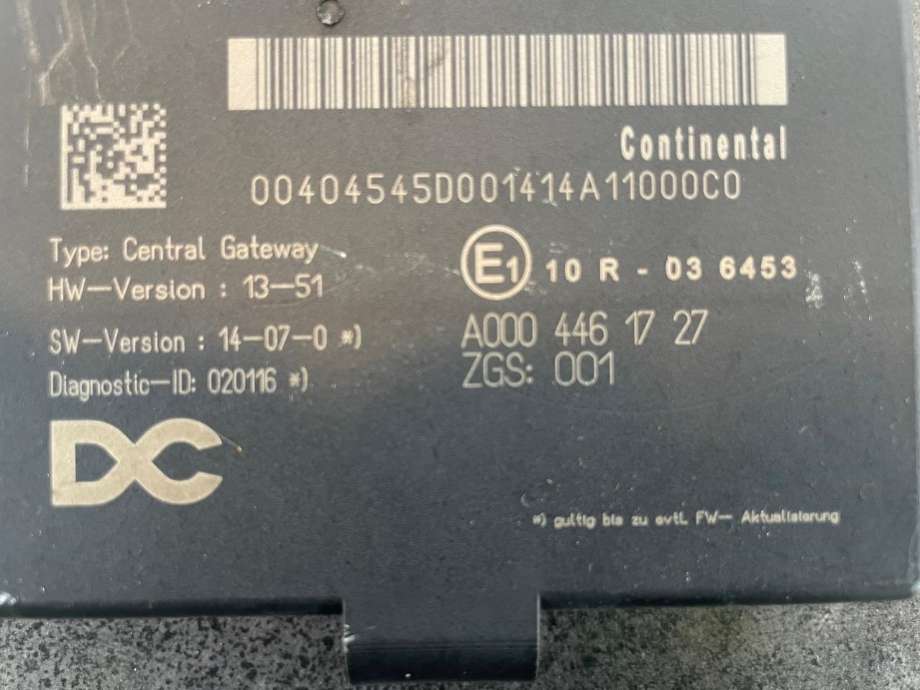 Styreenhet diverse til Lastebil Mercedes Actros 4 2011-2018  (CONTINENTAL|A0004461727|)
