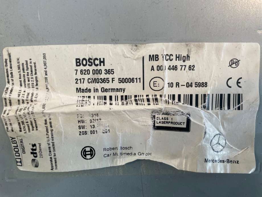 Multimedia display (MCU - Media Controller Unit) til Lastebil Mercedes Actros 4 2011-2018  (MERCEDES-BENZ|A0004467762|7620000365|)