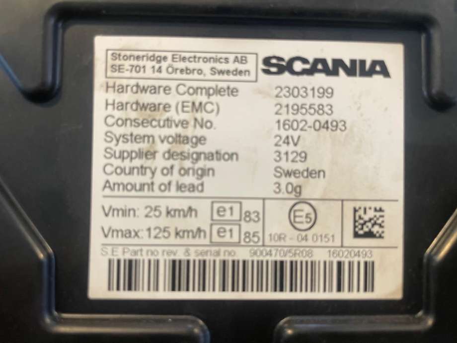 Instrumentpanel til Lastebil Scania PGRT-Serie R 2003-2015  (2303199|2627466|2491744)