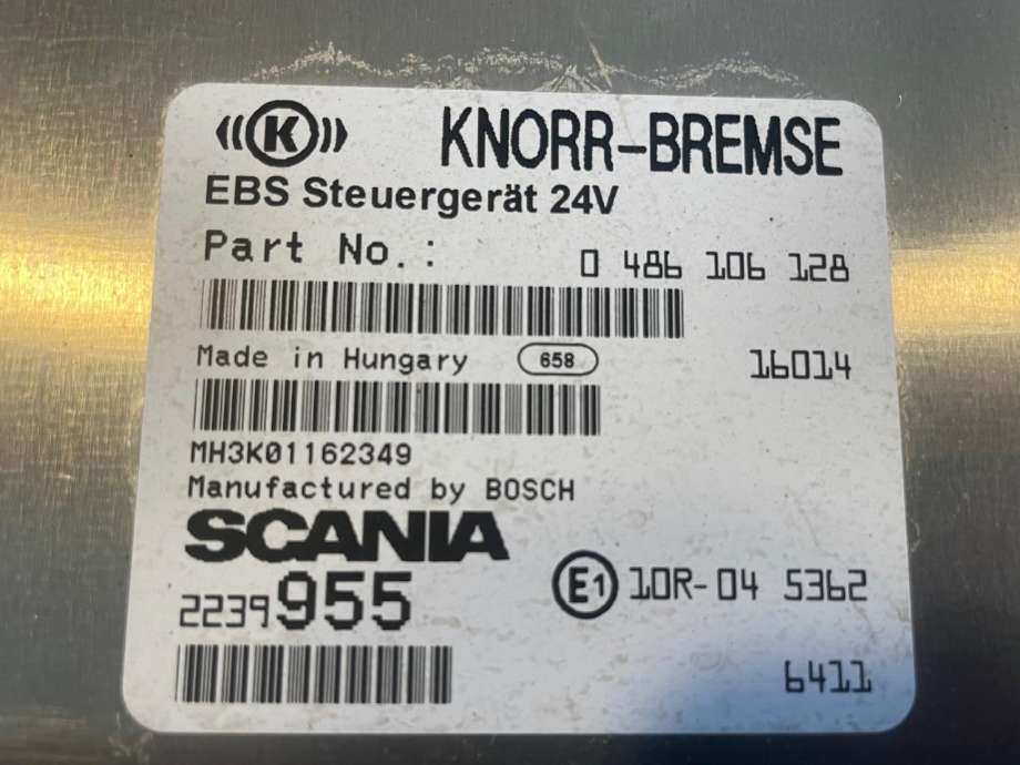 Lastebil, Styreenhet EBS til Lastebil Scania PGRT-Serie R 2003-2015  (SCANIA|2239955|0486106128|)