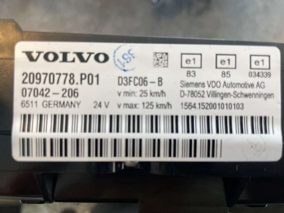 Instrumentpanel til Lastebil Volvo FL 2006-2013  (VOLVO|20970778|)