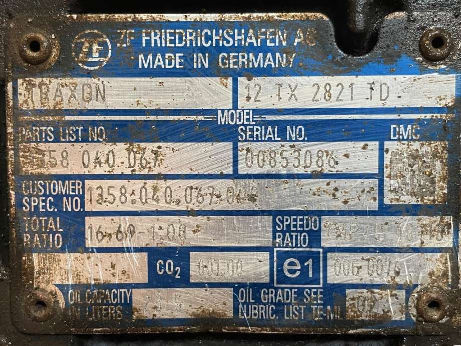 Girkasse til Lastebil MAN TGX 2008-->>  (ZF|1258040067|12TX2821TD|)