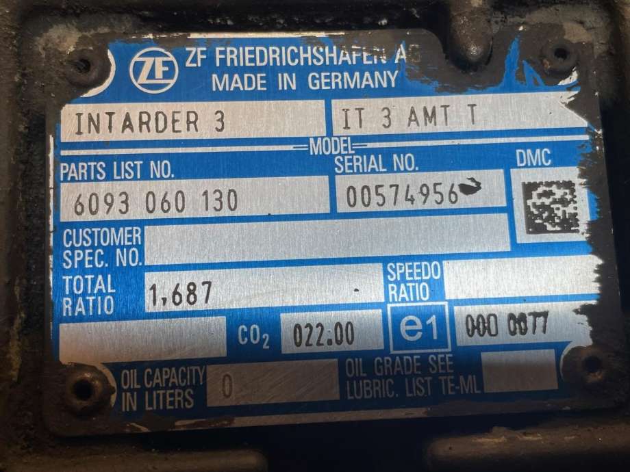 Girkasse til Lastebil MAN TGX 2008-->>  (ZF|1258040067|12TX2821TD|)