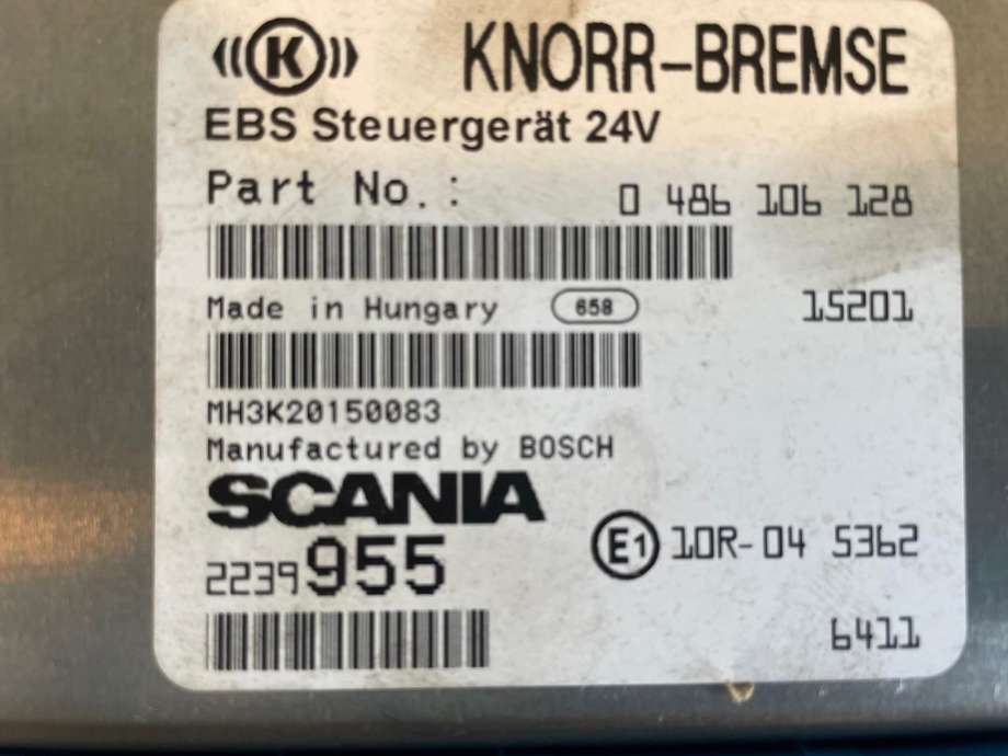 Lastebil, Styreenhet EBS til Lastebil Scania PGRT-Serie R 2003-2015  (SCANIA|2239955|0486106128|)