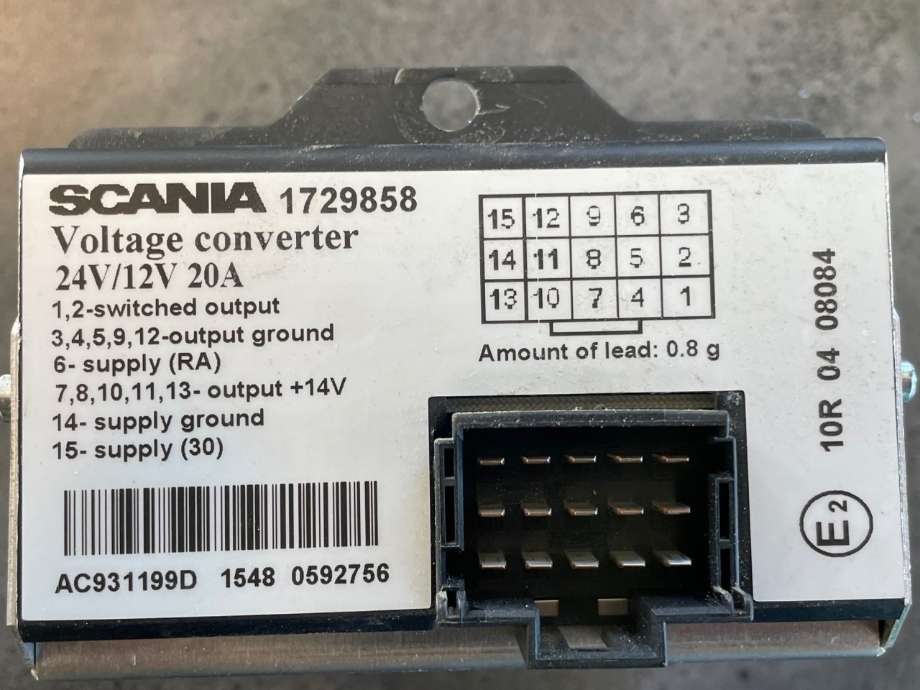 Omformer 24/12 V til Lastebil Scania PGRT-Serie P, 2004-2015  (SCANIA|1729858)
