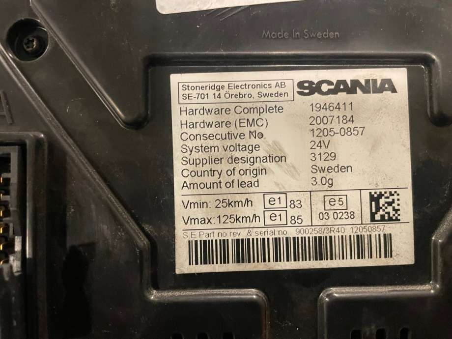 Instrumentpanel til Lastebil Scania PGRT-Serie G 2006-2015  (SCANIA|2627464|2491742|2020196)