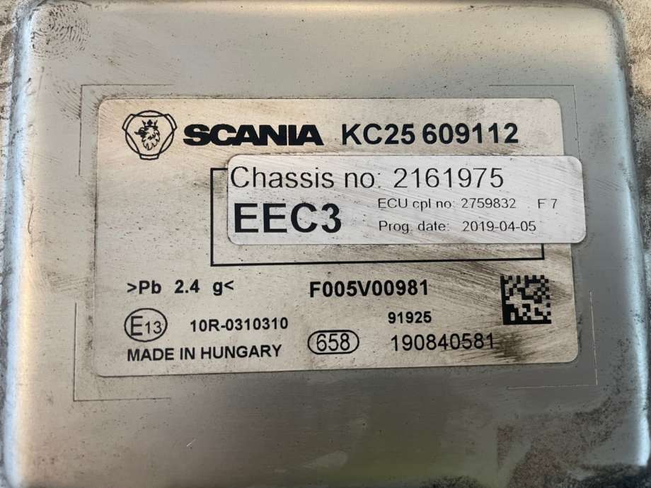 Styreenhet motor til Lastebil Scania LPGRS-Serie R 2018-->>  (SCANIA|3074920|2826847|2991614)