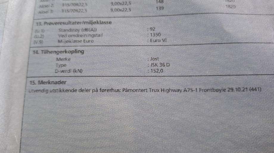 Kufanger / frontguard til Lastebil MAN TGX 2008-->>  