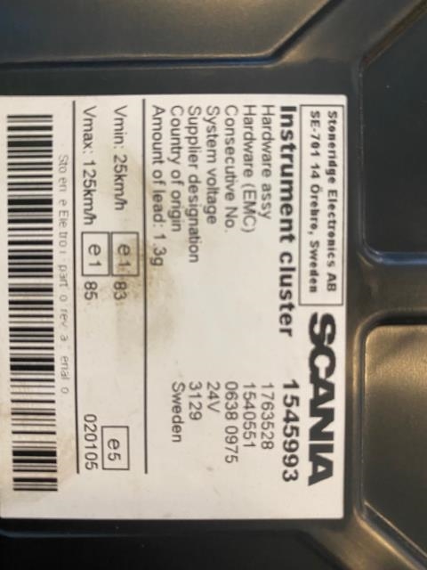Instrumentpanel til Lastebil Scania PGRT-Serie R 2003-2015  (1545993|1922759|1852898)