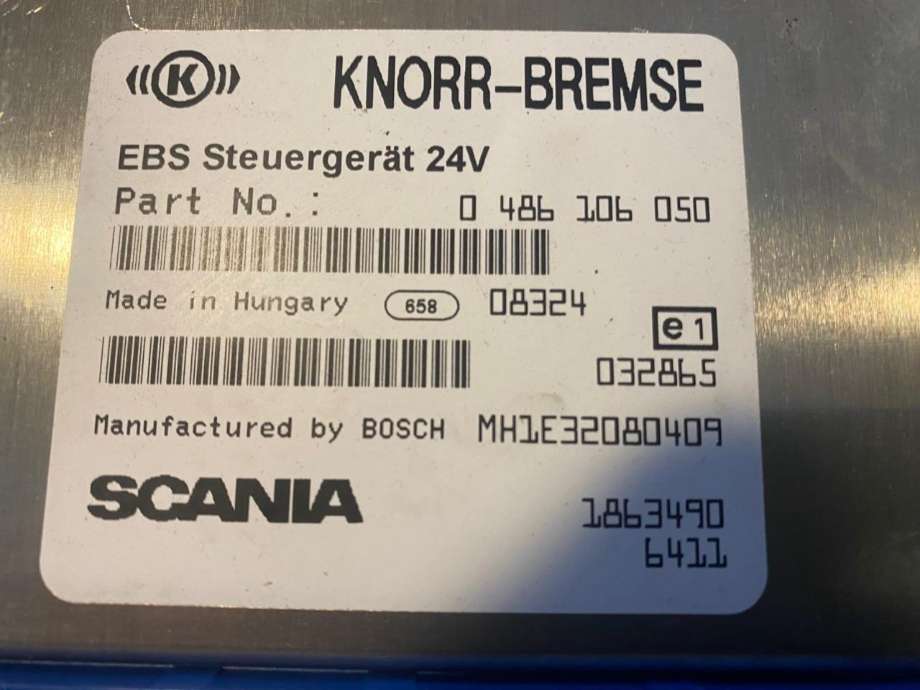 Lastebil, Styreenhet EBS til Lastebil Scania PGRT-Serie P 2004-2015  (SCANIA|0486106050|1863490|2029183)