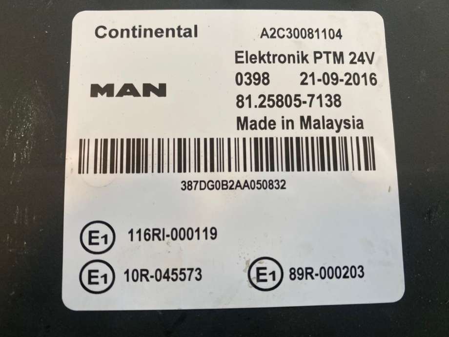 Styreenhet girkasse til Lastebil MAN TGM 2005-->>  (81.25805-7138|)