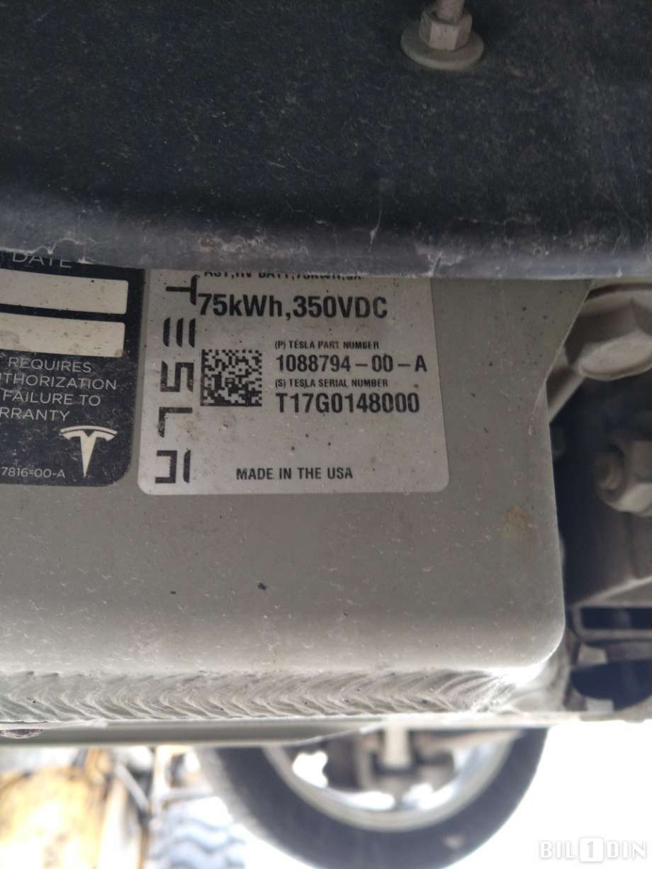 Tesla Model S 2016-2021 (Fase 2) , Motorkode: L1S, Girkassekode: 