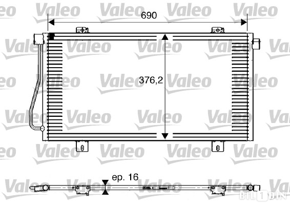 Aircondition radiator til Nissan Interstar 2002-2004  (7701052120|2765000QAF|)