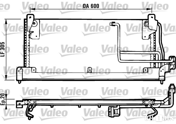 Aircondition radiator til Opel Corsa B 1993-2000  (1618081|1618046|)