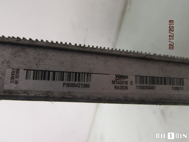 Radiator (manuell gir) til Peugeot 508 2011-2014 (Type I, Fase 1)  (PEUGEOT|1333A0|9688421380|)