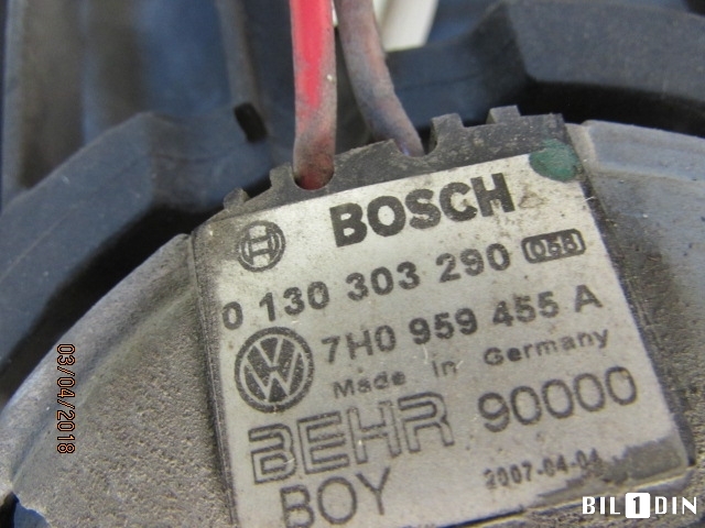 Kjølevifte til VW Transporter / Caravelle 2003-2009 (Fase 1) (T5) (T5) (VOLKSWAGEN|7H0959455A|7H0121201CN|)