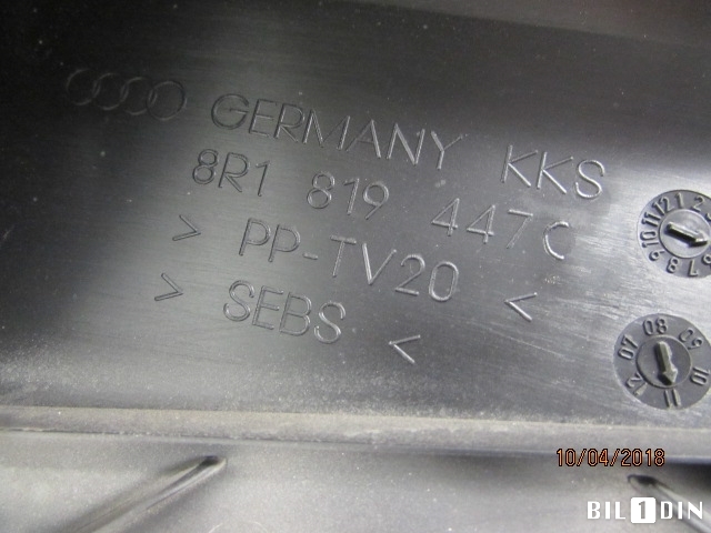 Deksel til Audi Q5 2012-2017 (Type I, Fase 2) (AUDI|8R1819447C|)