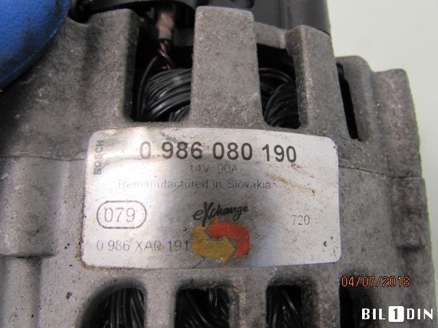 Dynamo til Peugeot Expert 2007-2016 (Type II)  (PEUGEOT|0986080190|)