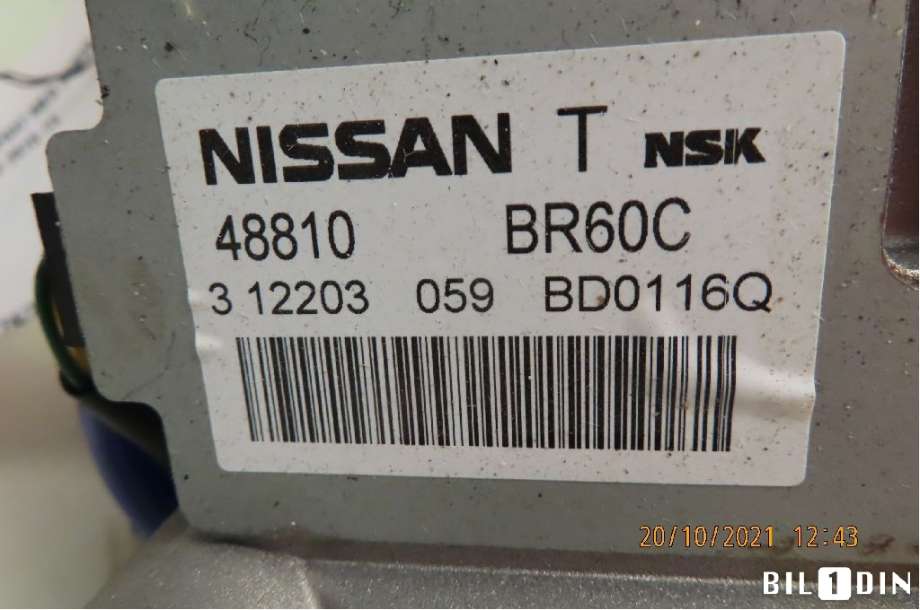 Rattaksel elektrisk servo til Nissan Qashqai 2010-2014 (Type I, Fase 2) (NISSAN|48811BR01D|)