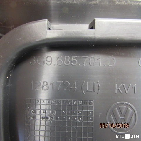 Airbag sidepute venstre til Volvo V70 2007-2013 (Type III, Fase 1) (VOLVO|3G9885701|)