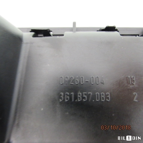 Dashbord friskluftdyse til Volvo V70 2007-2013 (Type III, Fase 1)  (VOLVO|3G1857083|)