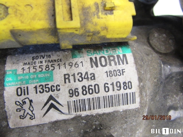 Aircondition kompressor til Citroën Jumpy 2007-2016 (Type II)  (CITROEN|9686061980|6453YX|)