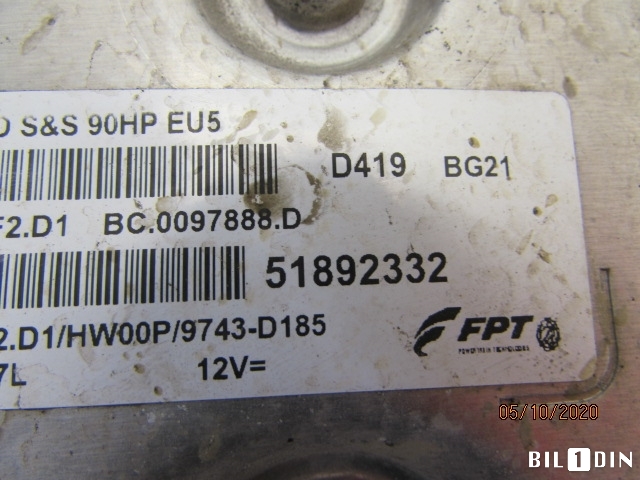 Styreenhet motor til Fiat Doblo 2010-->> (Type II)  (FIAT|51892332|)