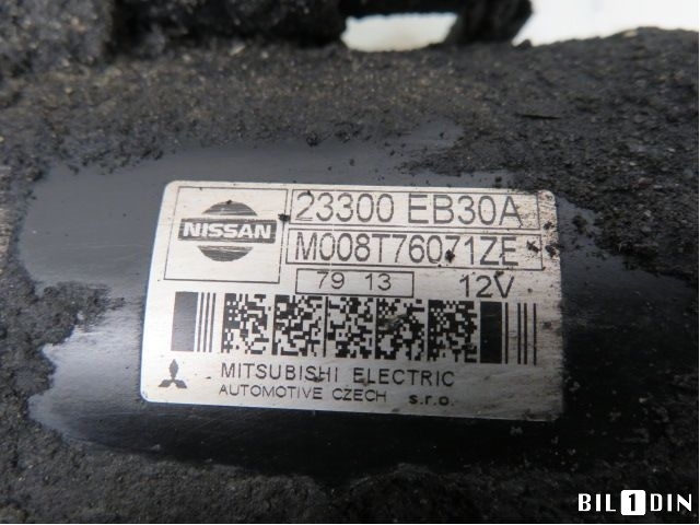 Starter diesel til Nissan Navara 2005-2010 (Fase 1) (D40) (D40) (NISSAN|23300EB30A|M008T76071ZE|)