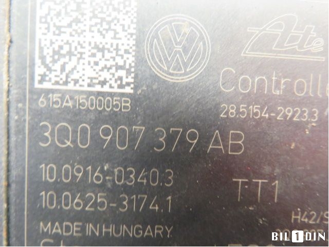 ABS sentral til Škoda Octavia 2013-2016 (Type III, Fase 1)  (SKODA|3Q0614517AB|3Q0907379AB|)